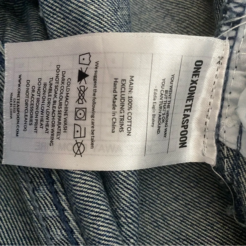 One Teaspoon One X “The Ledgend” Distressed Jean Shorts Size 23 - Picture 14 of 16